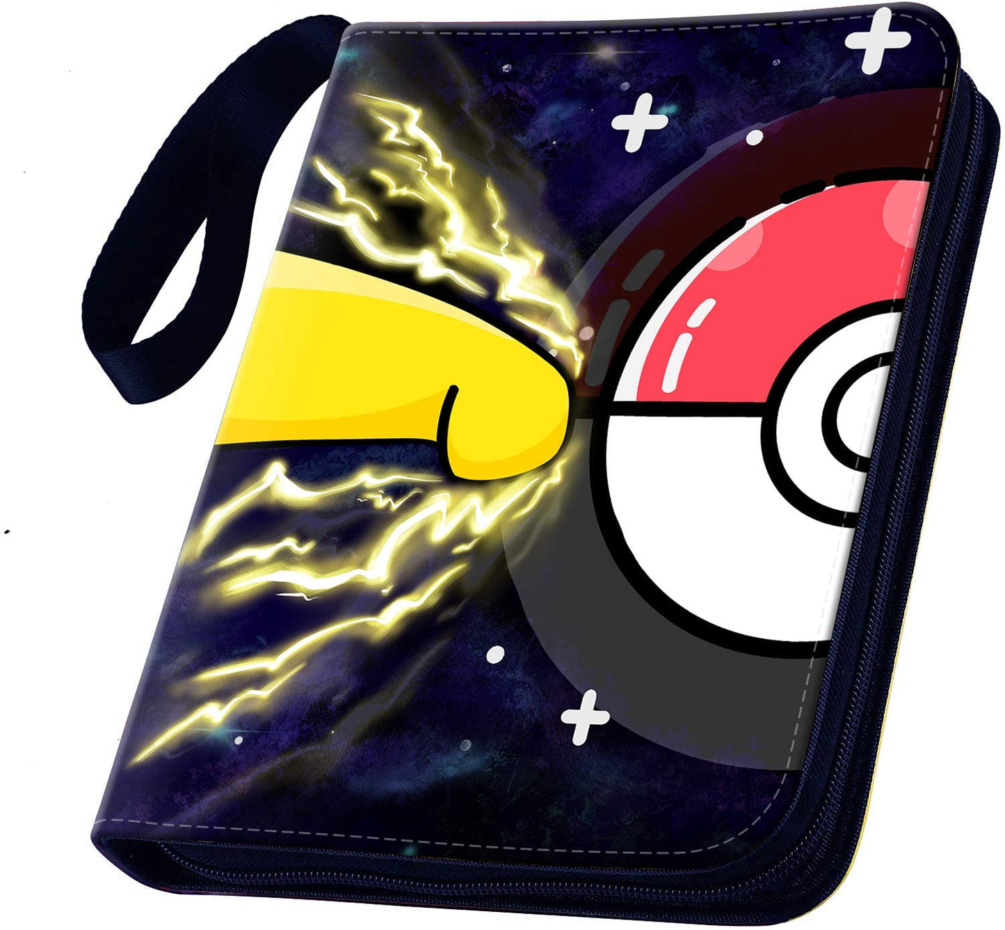 Tiokkss Trading Card Binder with Sleeves, Card Collectors Album with 50 Premium 4-Pocket Pages, Holds Up to 400 Cards, Carrying Case Binder Book Folder Organizer for Boys and Girls (Black)